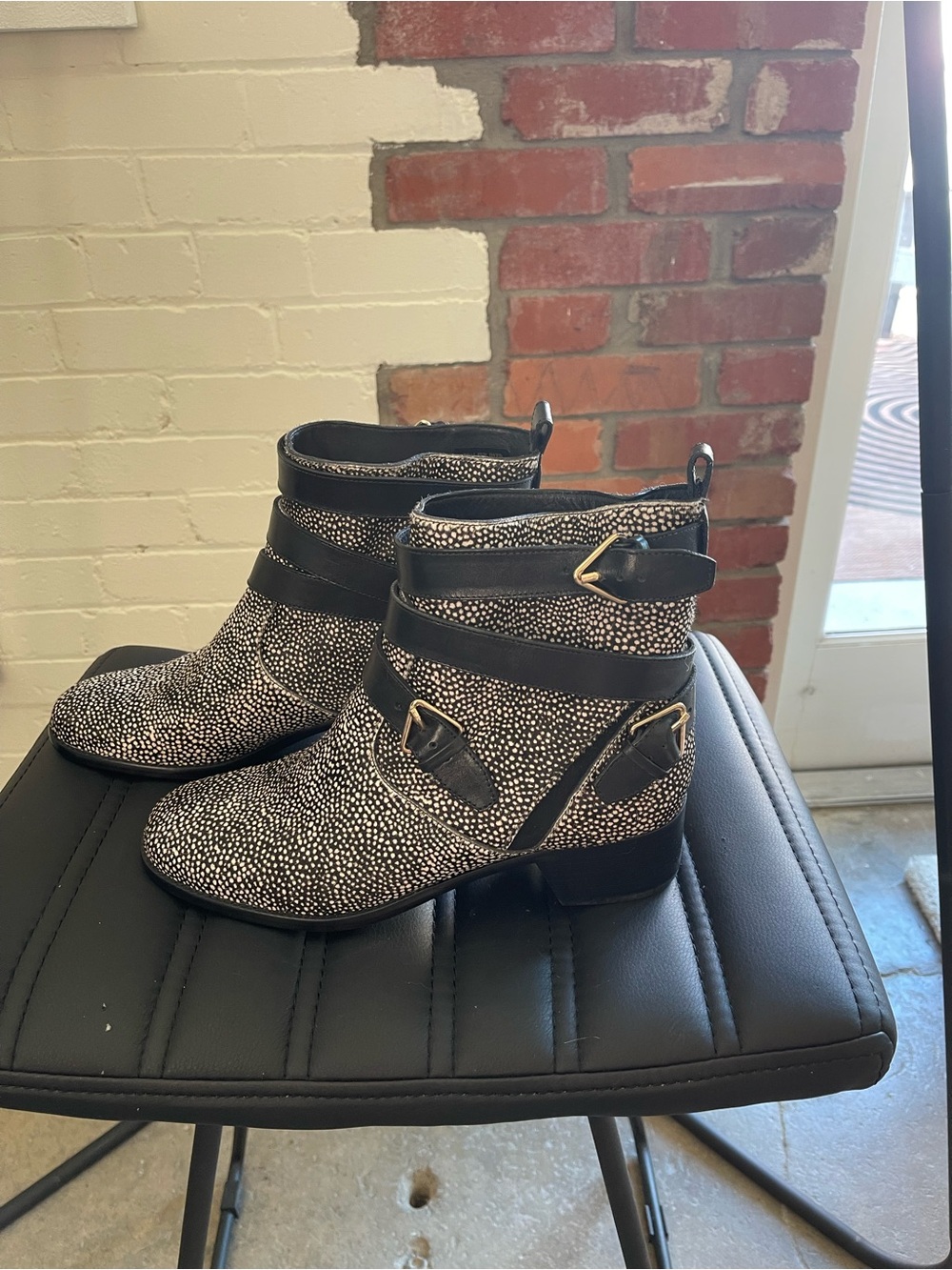NWT Derek Lam 10 Crosby Calf Hair Ankle Boots